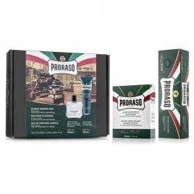 Set de barbierit cu after shave balsam si crema de barbierit Proraso Refreshing Eucalypt si Menthol Duo Pack
